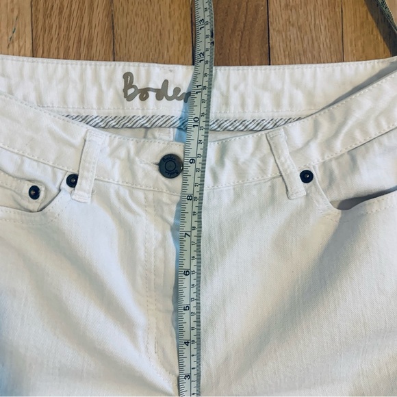 Women’s Boden White Denim 5 Pocket Bootcut Midrise Pants Size 8 - Picture 11 of 12